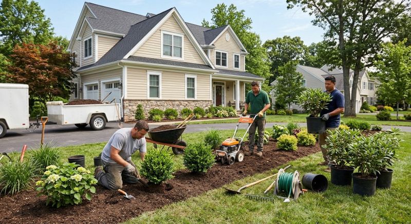 Pine Bark Mulch Installation in Ventura County, CA