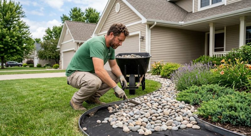 River Rock Landscaping in Ventura County, CA